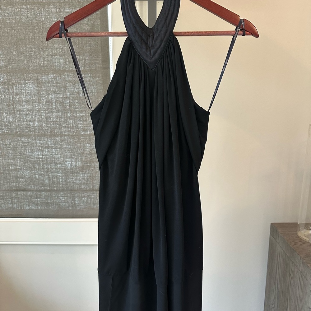 Elegant Black Halter Dress